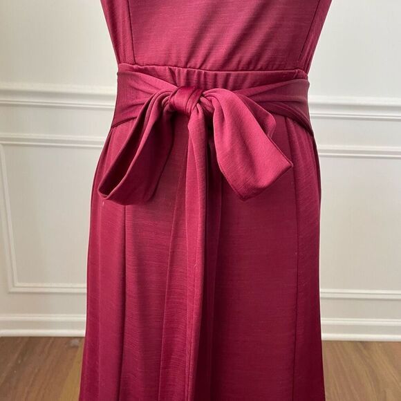 Windsor Deep Red Burgundy Cross Back Gown Dress S - Picture 3 of 7